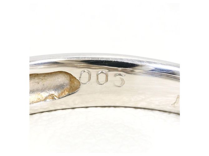 Autre Marque Platinum Band Ring with Diamond - view 6