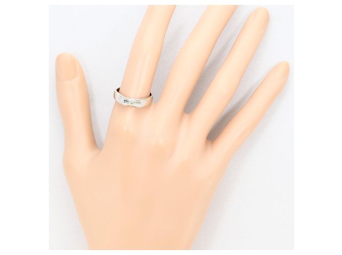 Autre Marque Platinum Band Ring with Diamond - view 7
