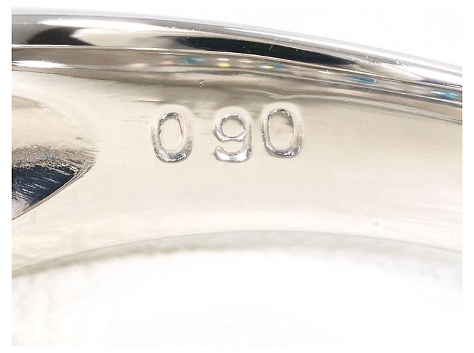 Autre Marque Anello a Fascia in Platino con Diamante Blu - vista 6