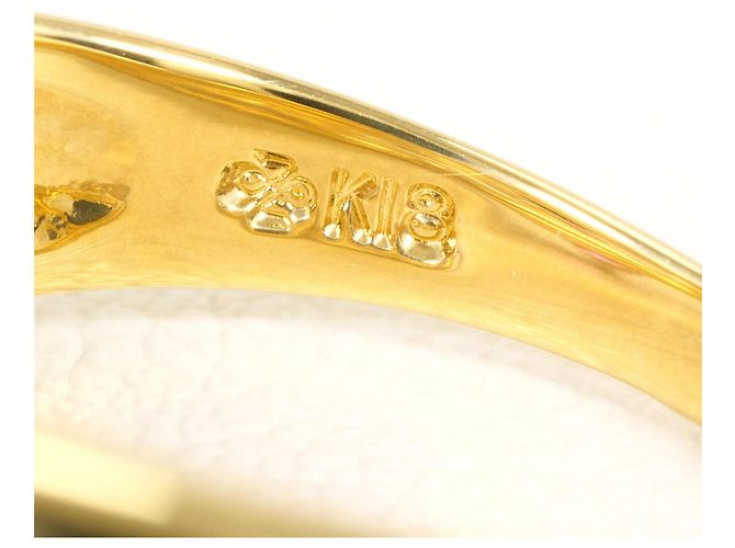 Autre Marque 18K Yellow Gold Band Ring with Ruby and Diamond Golden - view 5