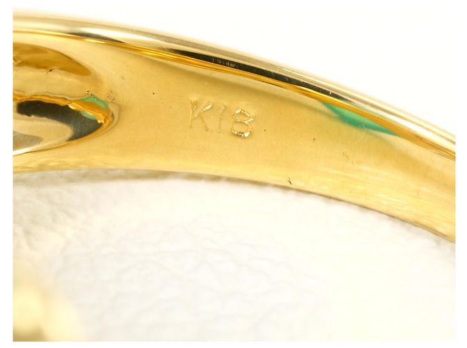 Autre Marque Anello a fascia in oro giallo 18K con calcedonio D'oro - vista 5
