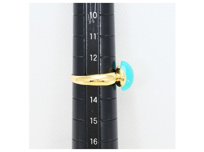 Autre Marque Anello a fascia in oro giallo 18K con calcedonio D'oro - vista 7