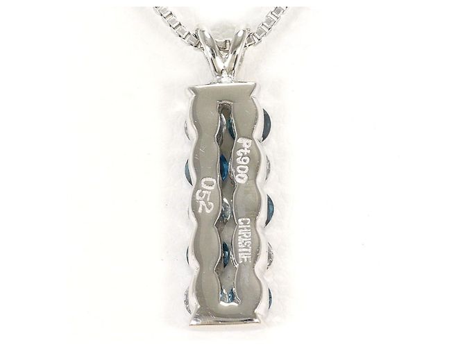 Autre Marque Collar de platino PT900 con diamante azul - vista 3