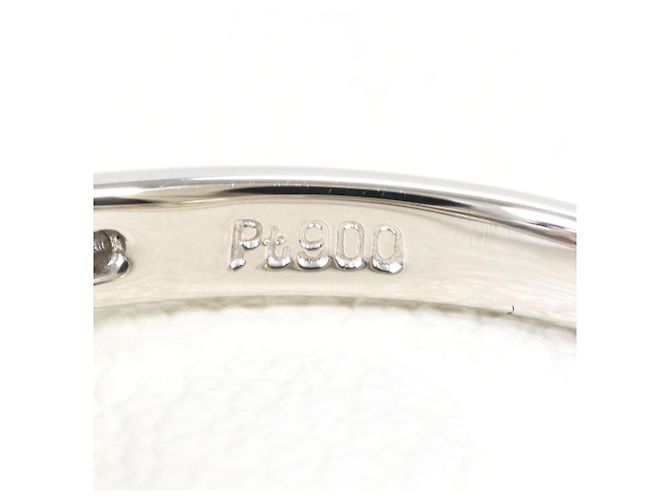 Autre Marque Anello fede in platino 900 e diamanti - vista 5