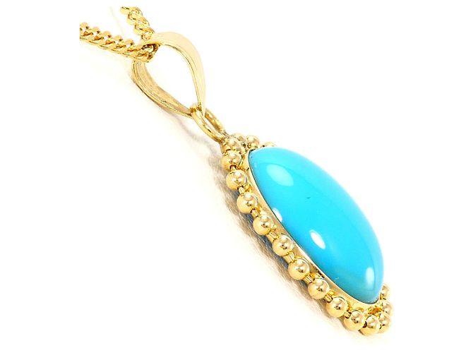 Autre Marque Collar de oro amarillo 18K con turquesa Dorado - vista 2