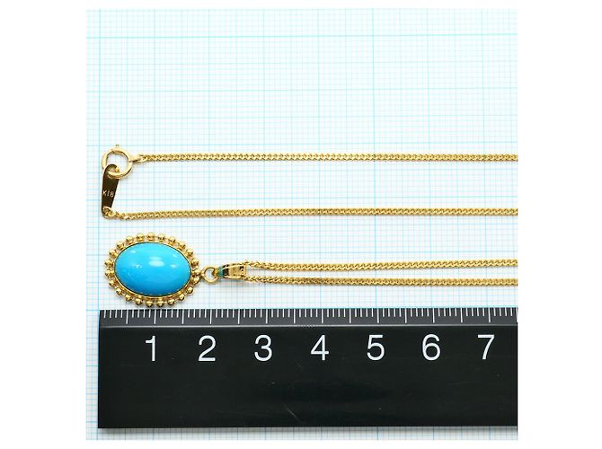 Autre Marque Collar de oro amarillo 18K con turquesa Dorado - vista 5