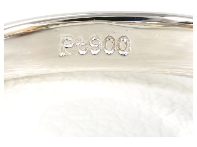 Autre Marque Anello fede in platino PT900 con opale e diamante - vista 7