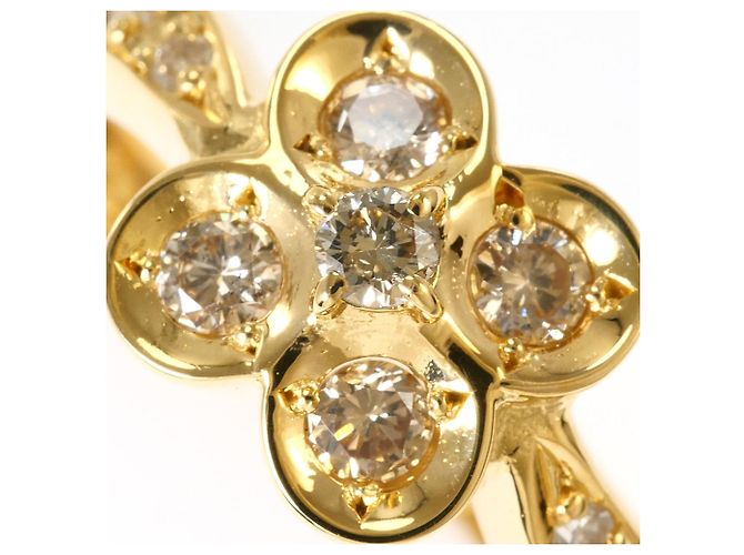 Autre Marque Anello a fascia in oro giallo 18K con diamante brown Marrone D'oro - vista 2