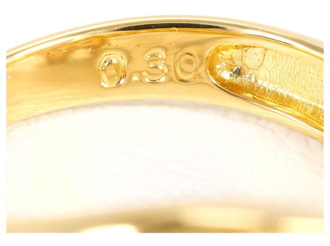Autre Marque Anello a fascia in oro giallo 18K con diamante brown Marrone D'oro - vista 6