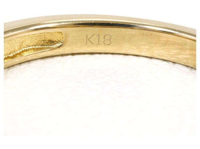 Autre Marque Anello a fascia in oro giallo 18K con diamanti brown Marrone D'oro - vista 5