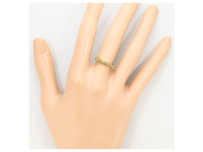 Autre Marque Anello a fascia in oro giallo 18K con diamanti brown Marrone D'oro - vista 7