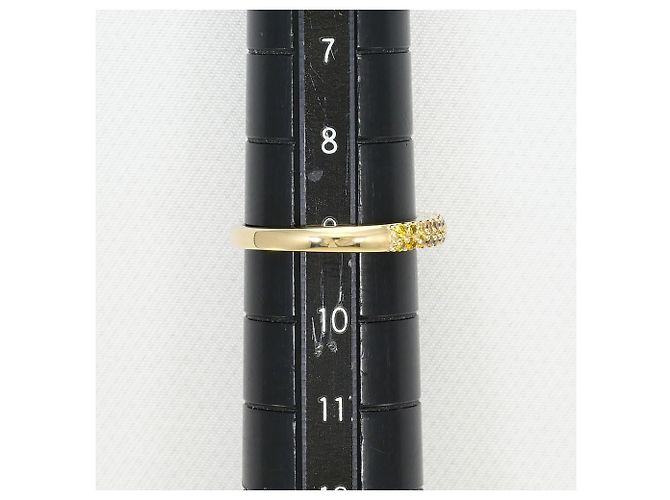 Autre Marque Anello a fascia in oro giallo 18K con diamanti brown Marrone D'oro - vista 8
