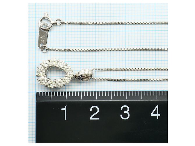 Autre Marque Platinhalskette mit gelbem Diamanten - Ansicht 5