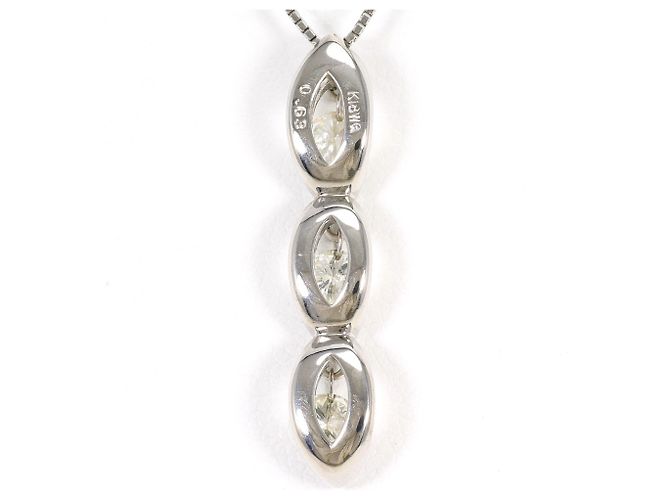 Autre Marque Colar de Ouro Branco 18K e Diamantes Dourado - vista 3