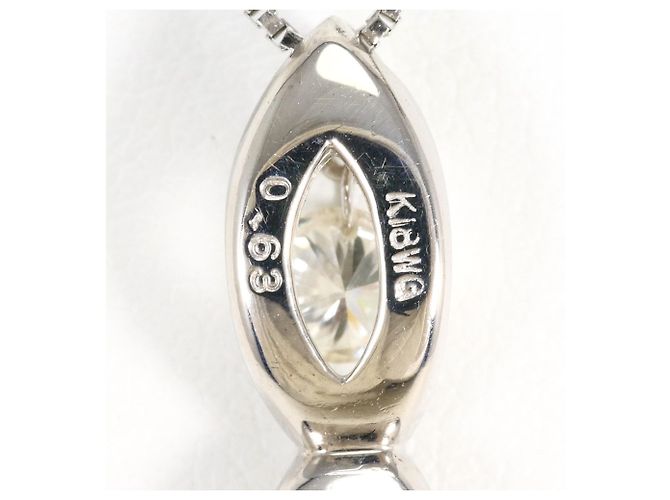 Autre Marque Colar de Ouro Branco 18K e Diamantes Dourado - vista 4