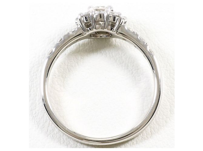 Autre Marque Anillo Alianza de Platino con Diamante - vista 3