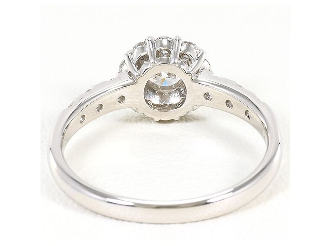Autre Marque Anillo Alianza de Platino con Diamante - vista 4