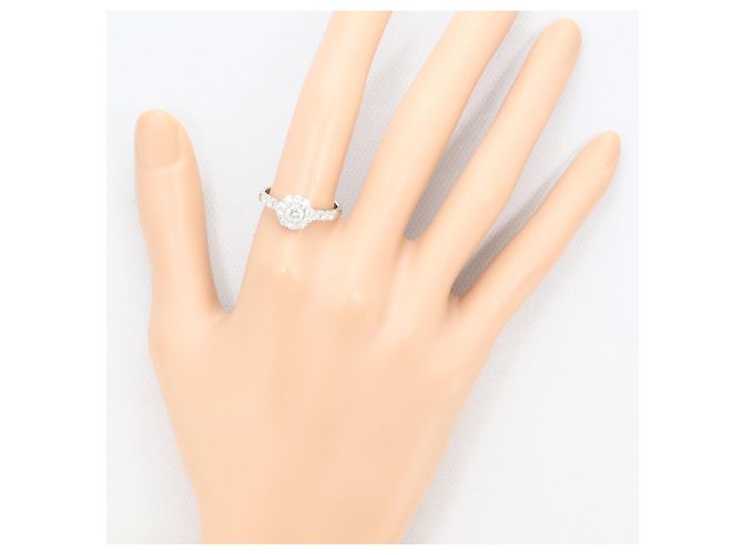 Autre Marque Anillo Alianza de Platino con Diamante - vista 7