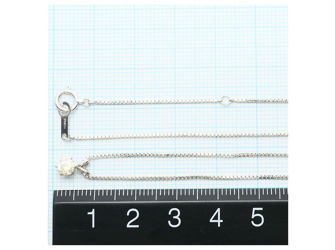 Autre Marque Platinhalskette mit gelbem Diamanten - Ansicht 5