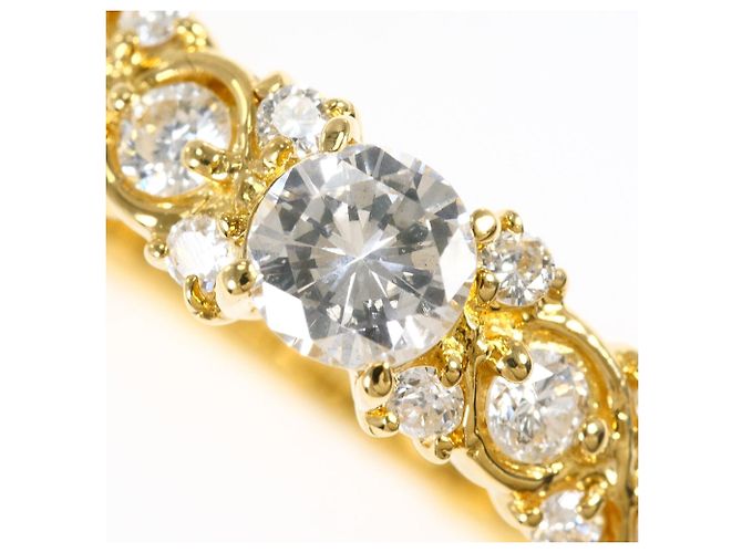 Autre Marque Anillo alianza en oro amarillo 18K con diamante Dorado - vista 2