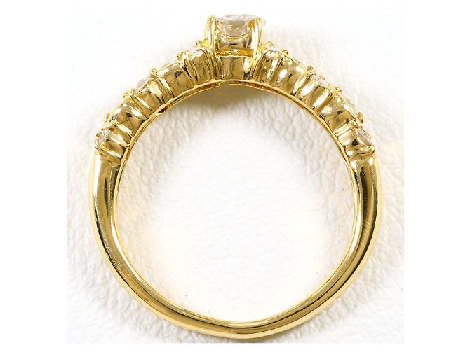 Autre Marque Anillo alianza en oro amarillo 18K con diamante Dorado - vista 3