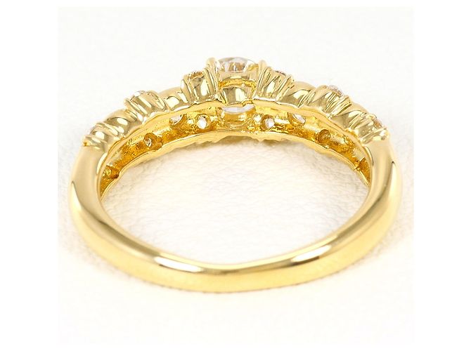 Autre Marque Anillo alianza en oro amarillo 18K con diamante Dorado - vista 4
