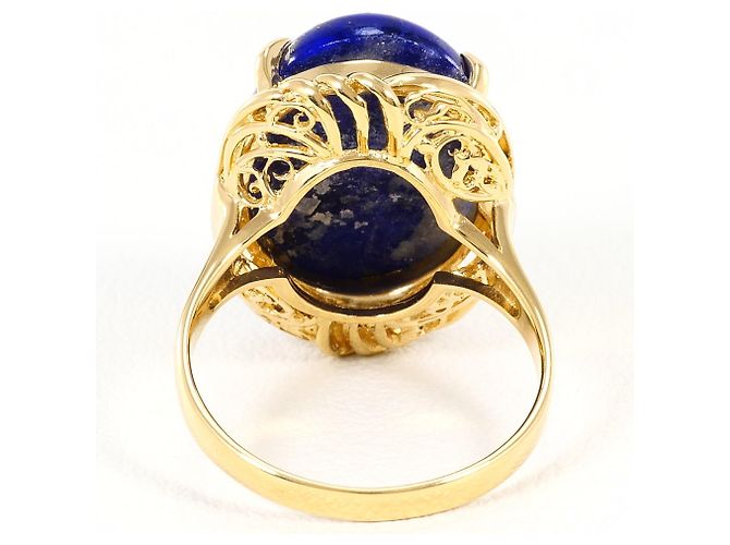 Autre Marque Anello a fascia in oro giallo 18K con lapislazzuli D'oro - vista 4