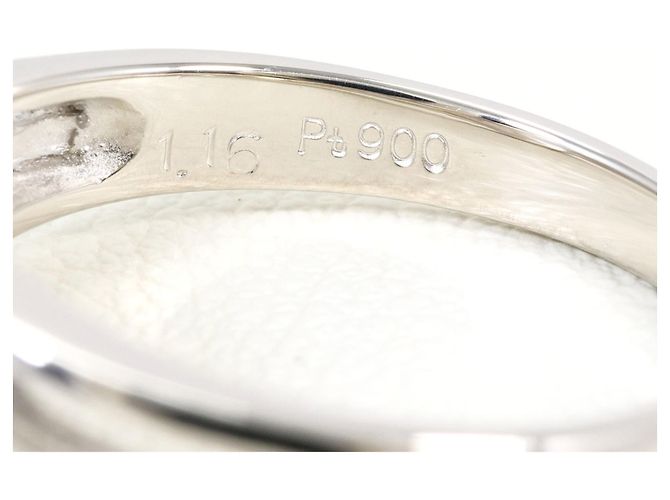 Autre Marque Platin-Bandring mit Diamanten und Opal - Ansicht 6