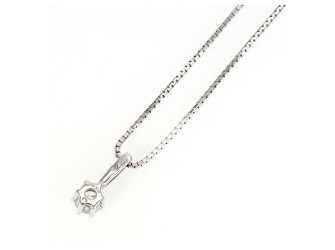 Autre Marque Collar de oro blanco 18K con diamante Dorado - vista 3