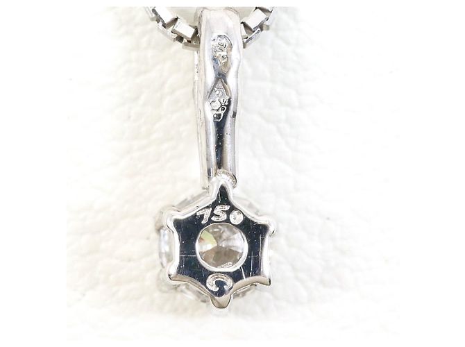 Autre Marque Collar de oro blanco 18K con diamante Dorado - vista 4