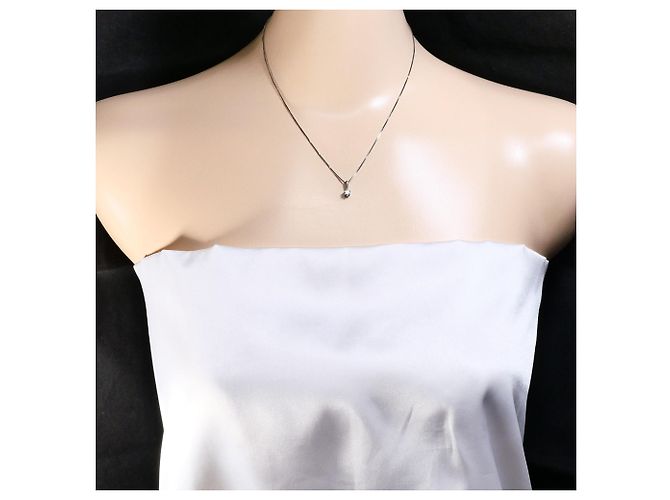 Autre Marque Collar de oro blanco 18K con diamante Dorado - vista 6