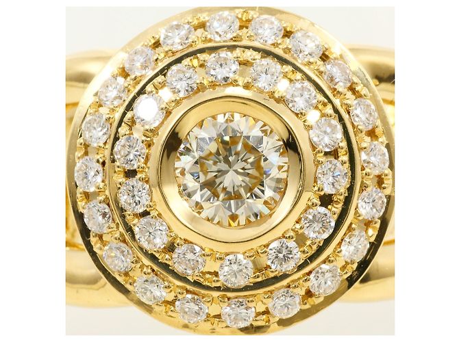 Autre Marque 18K Yellow Gold Band Ring with 1.25ct Diamond Golden - view 2