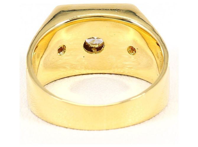 Autre Marque Anello a fascia in oro giallo 18K con diamante D'oro - vista 4