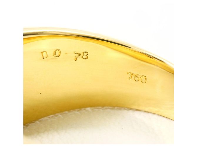 Autre Marque Anello a fascia in oro giallo 18K con diamante D'oro - vista 5
