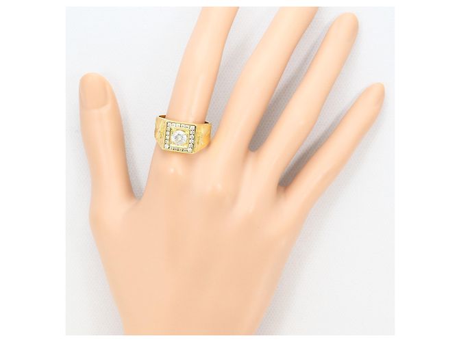 Autre Marque Anello a fascia in oro giallo 18K con diamante D'oro - vista 6
