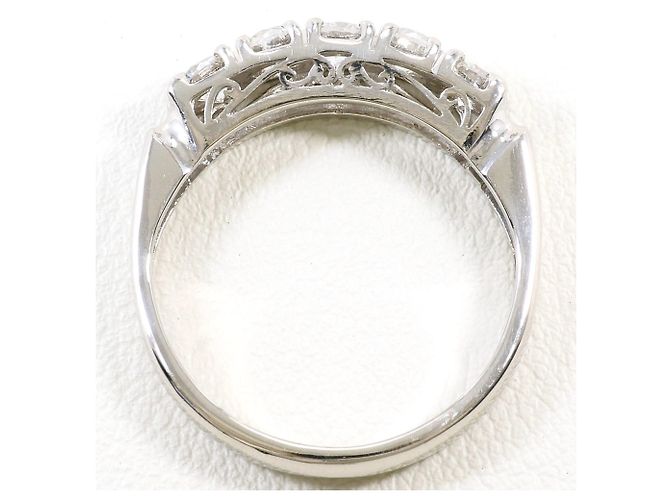 Autre Marque Platin-Ehering mit Diamant - Ansicht 3