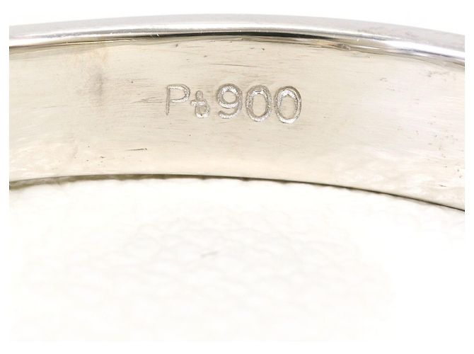 Autre Marque Platin-Ehering mit Diamant - Ansicht 6