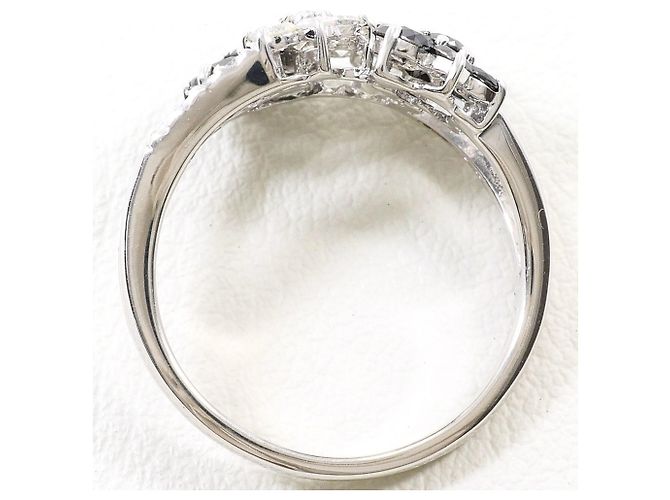Autre Marque Anello fede in oro bianco 14K con diamante nero D'oro - vista 3