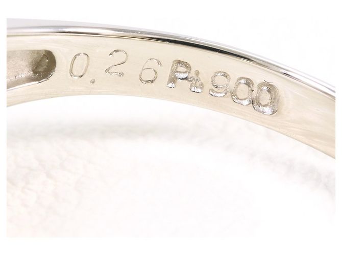 Autre Marque Anel aliança de platina com diamantes - vista 5
