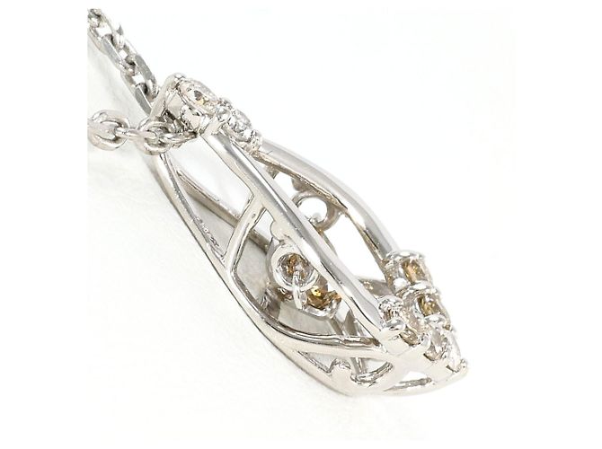 Autre Marque Collar de platino con diamantes marrones - vista 2