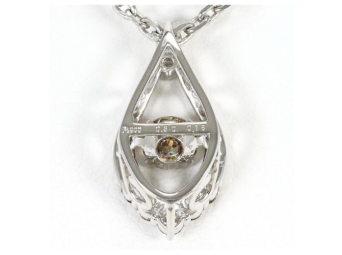 Autre Marque Collar de platino con diamantes marrones - vista 3
