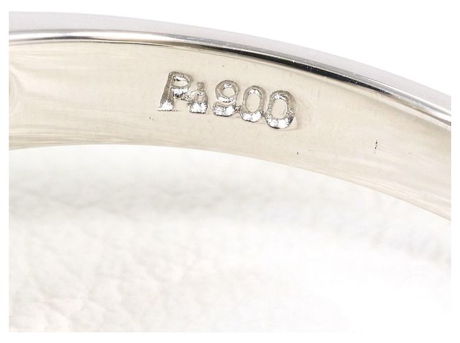 Autre Marque Anello fede in platino con diamante e malachite - vista 5