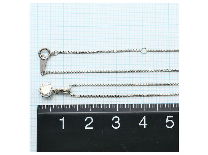 Autre Marque Platin-Halskette mit Diamant - Ansicht 5
