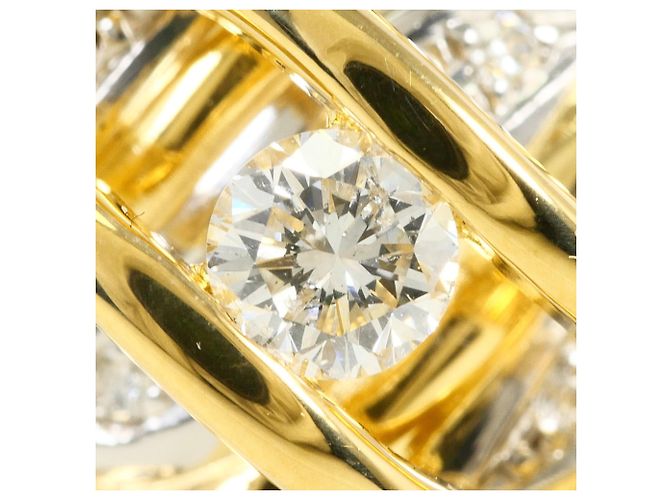 Autre Marque Ehering aus Platin und Gelbgold mit Diamant Golden - Ansicht 2