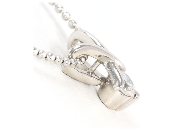 Autre Marque Platinhalskette mit Diamantanhänger - Ansicht 2