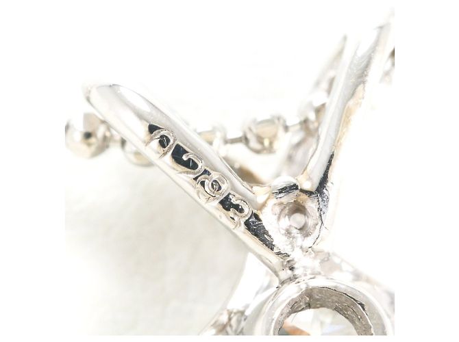 Autre Marque Platinhalskette mit Diamantanhänger - Ansicht 4