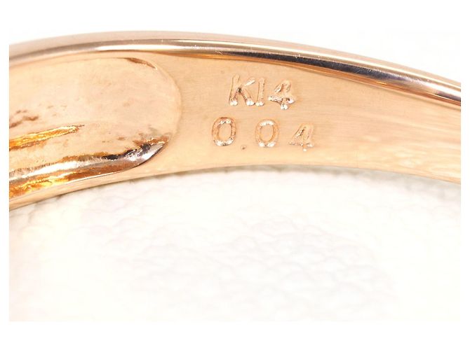 Autre Marque Ehering aus 14K Roségold mit Diamant Golden - Ansicht 4