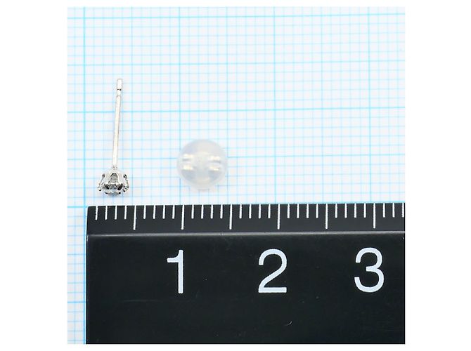 Autre Marque Pendientes de botón en oro blanco de 18K con diamantes Dorado - vista 3