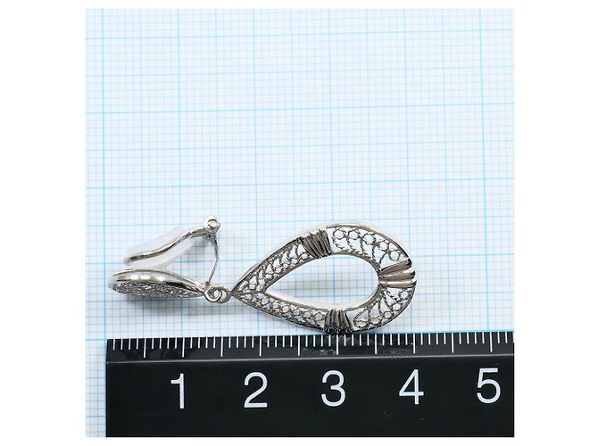 Autre Marque Hängeohrringe aus 18K Weißgold Golden - Ansicht 3