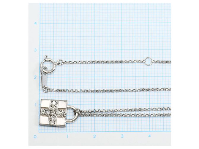 Autre Marque 18K White Gold Diamond Necklace Golden - view 5